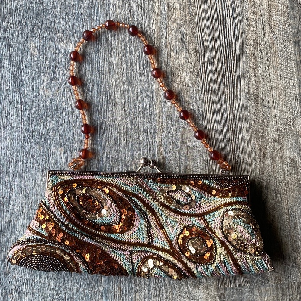 Vintage Beaded Hand Clutch Women’s